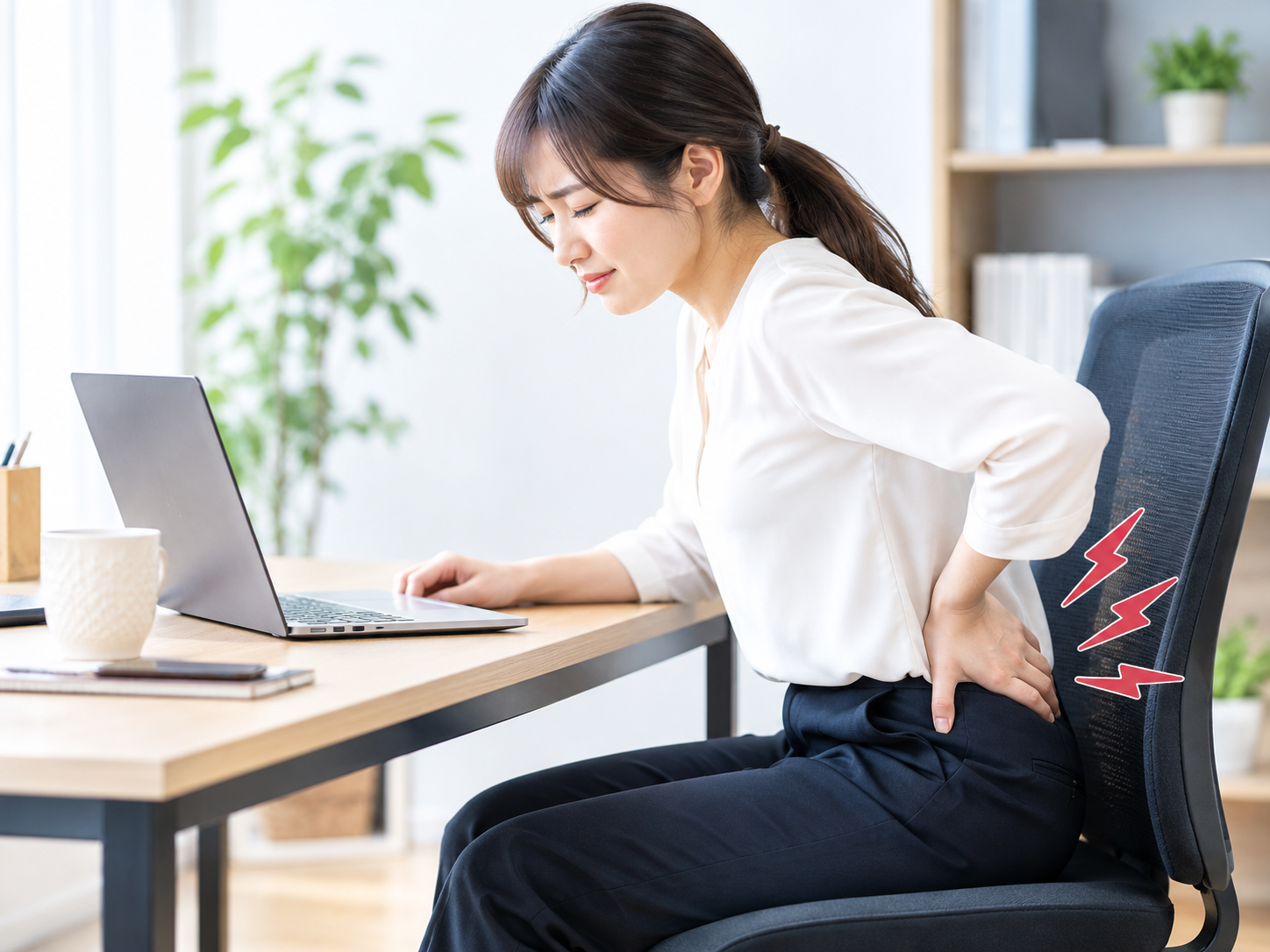 長時間座ると腰が痛いのはなぜ？原因と対策を解説
